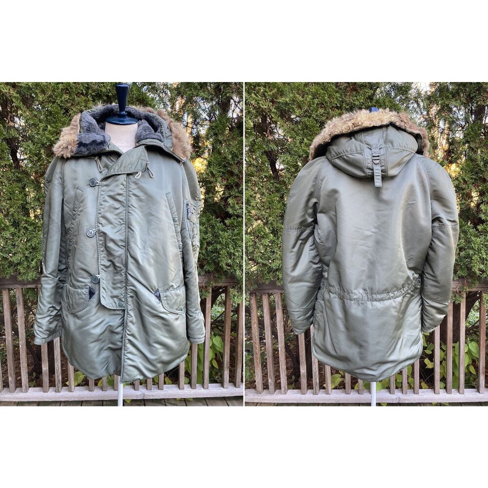Size M Vintage 60s USAF N-3B Flight Jacket Nylon Twill 1964 Southern Athletic co